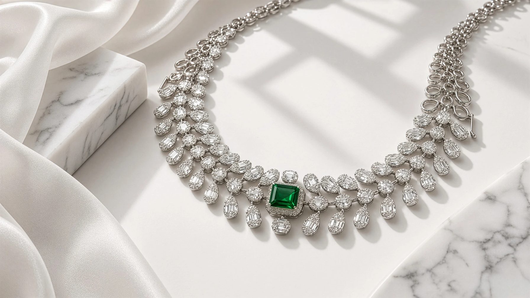 Begum Emerald Diamond Necklace