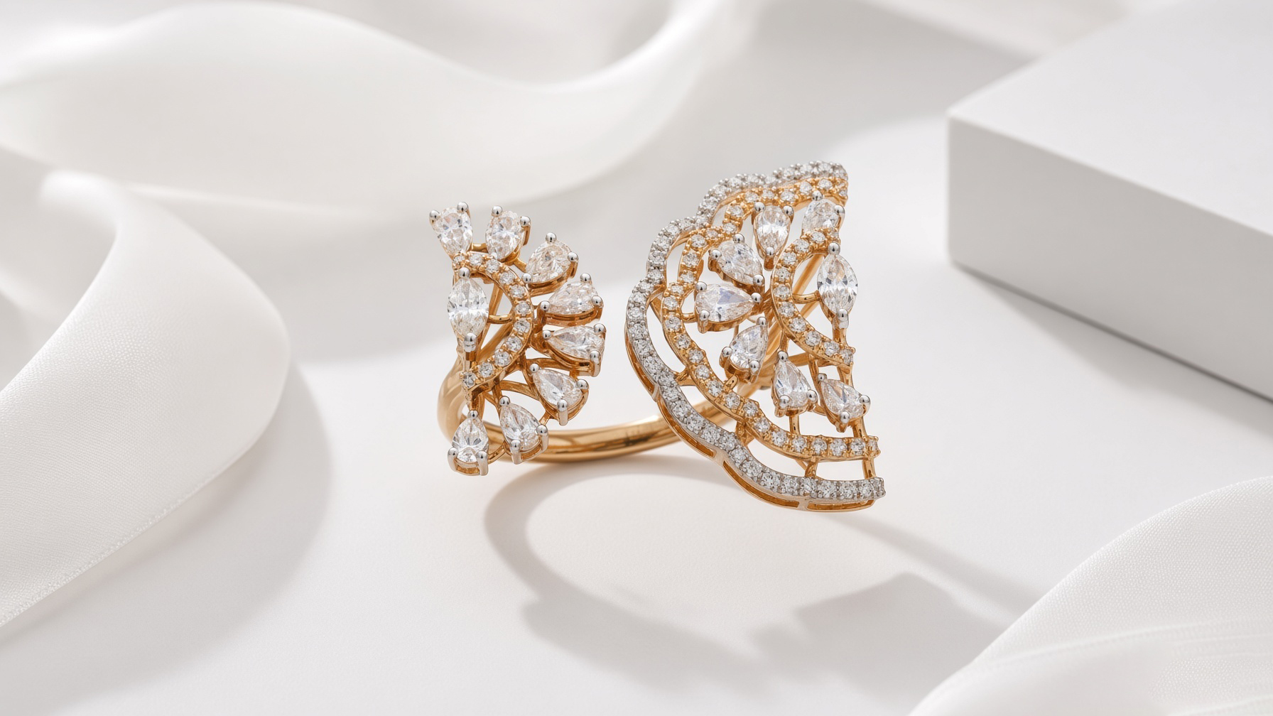 Jugal Diamond Open Ring