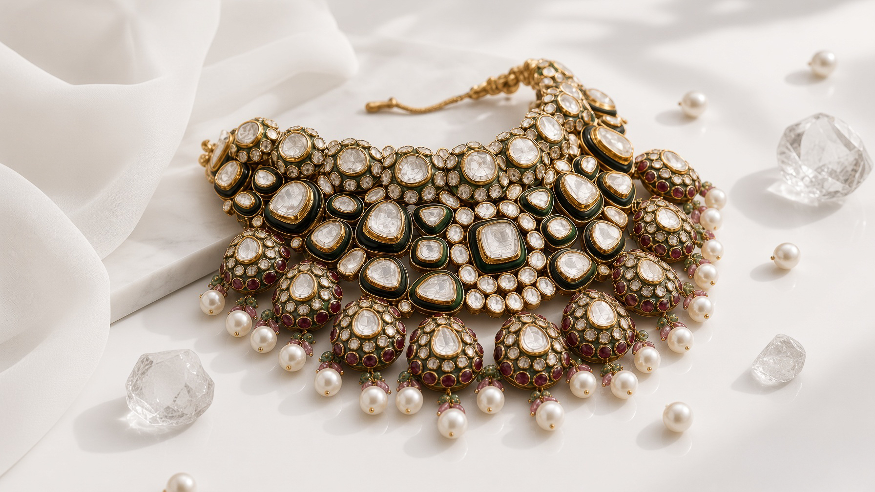 Rajrani Polki Choker Set