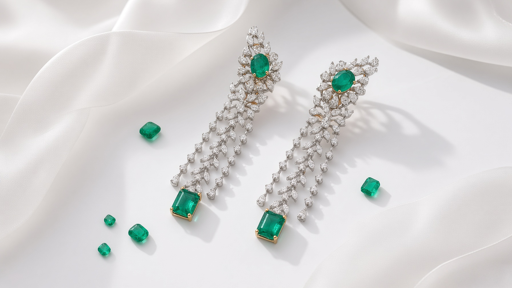Panna Emerald Cascade Necklace view 2